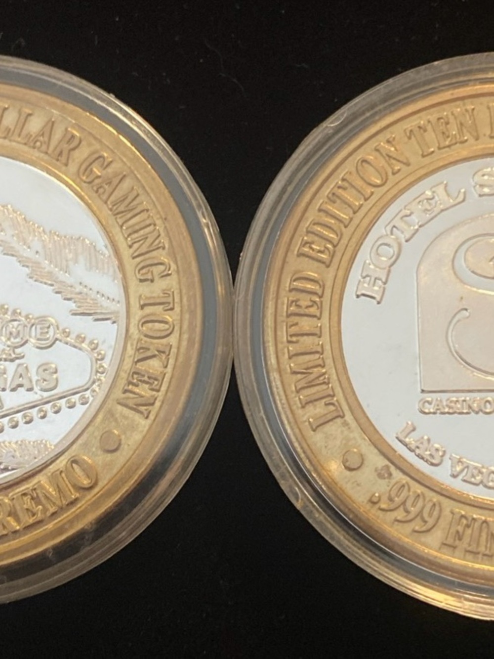 Hotel San Remo $10 Silver Strike Token .999 Silver Las Vegas Casino 1999 X2